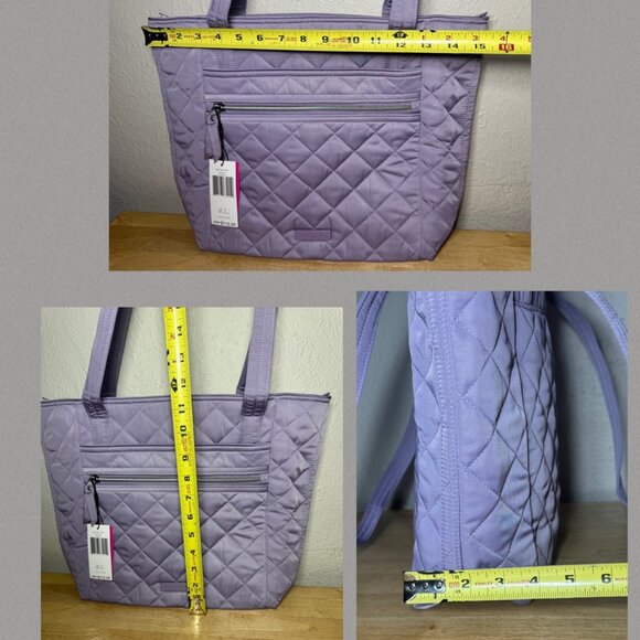 Vera Bradley Small Vera Tote in Performance Twill Lavender Sky NWT - Picture 5 of 10